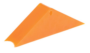Vestil Polyurethane Magnetic Rail Car Wheel Chock - 11 In. x 2-1/4 In. x 3-5/8 In. - Orange