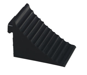Vestil Molded Rubber Wheel Chock - 10 In. x 7 In. x 7-3/4 In. - Black