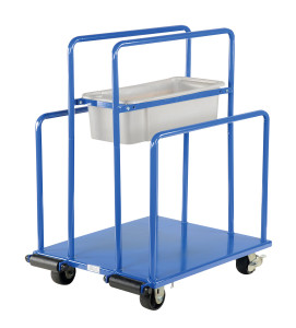 Vestil Steel Panel Cart With Glass Filled Nylon Casters - 32-1/8 In. x 26 In. x 40-3/8 In. 2000 lb - Blue