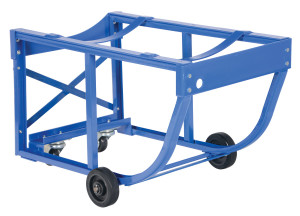 Vestil Steel Economy Rotating Drum Cart with Polyolefin Wheels - 31-3/4 In. x 19 In. x 21-1/2 In. 800 lb - Blue