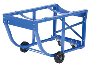 Vestil Steel Economy Rotating Drum Cart with Polyolefin Wheels - 31-3/4 In. x 19 In. x 21-1/2 In. 800 lb - Blue
