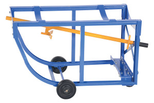Vestil Steel Economy Rotating Drum Cart with Polyolefin Wheels - 31-3/4 In. x 19 In. x 21-1/2 In. 800 lb - Blue