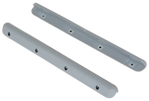Vestil Plastic Corner and Surface Guard with Rubber Edges - 12 Quantity 12 In. x 1-3/16 In. x 1-1/8 In. - Gray