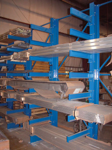 Vestil Steel Single Sided Cantilever Upright - 32 In. x 10 In. x 144 In. 8,250 lb - Blue