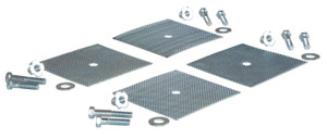 Vestil Plastic Speed Bump with 4 Holes Glue Down Hardware Kit - 9 In. x 5 In. x 4 In. - Silver