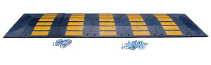 Vestil Rubber Speed Hump Concrete Hardware - 118-11/16 In. x 35-1/4 In. x 1-7/8 In. 60000 lb Black / - Yellow