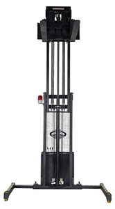 Vestil Steel Adjustable Extendable Fork Stacker - 118 In. Raised Height 1500 lb Black / - Yellow