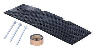 Vestil Rubber Speed Hump Female End Cap Asphalt Hardware - 10-7/16 In. x 35-1/4 In. x 1-7/8 In. 60000 lb - Black
