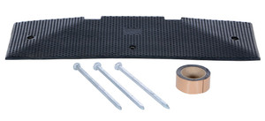 Vestil Rubber Speed Hump Female End Cap Asphalt Hardware - 10-7/16 In. x 35-1/4 In. x 1-7/8 In. 60000 lb - Black