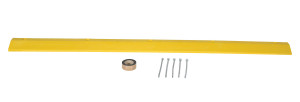 Vestil Plastic Speed Bump Asphalt Hardware - 106 In. x 10 In. x 2 In. - Yellow
