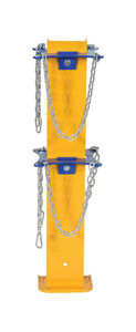 Vestil Steel Cylinder Storage Stand - 9-1/2 In. x 10-1/16 In. x 36-1/4 In. - Yellow/Blue