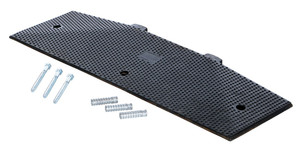 Vestil Rubber Male End Cap Concrete Hardware - 11-3/16 In. x 35-1/4 In. x 1-7/8 In. 60000 lb - Black