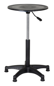Vestil Steel Turntable - 18 In. Diameter Gas Cylinder 21-31 In. Height Adjustment 300 lb - Black