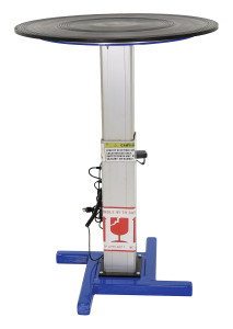 Vestil Steel Turntable - 30 In. Diameter DC Powered 28-43 In. Height Adjustment 24V 750 lb - Blue