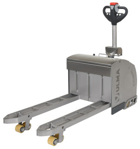 Vestil 304L Stainless Steel Electric Pallet Truck - 24 Volt 4,400 lb - Silver