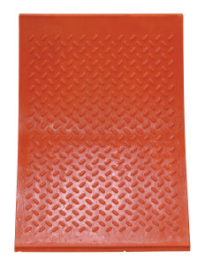 Vestil Urethane Jumbo Wheel Chock - 17-1/2 In. x 14-7/8 In. x 15 In. 30 Ton - Orange