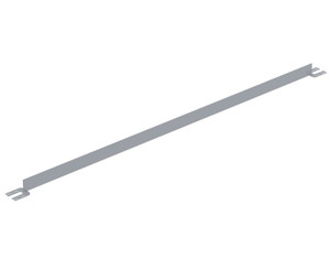 Vestil Steel Toe Board for Pipe Safety Railing - 10 Ft. Length - Silver