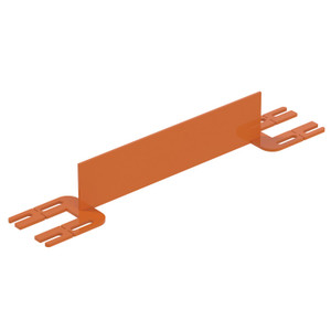 Vestil Steel Toe Board For Pipe Safety Railing - 2 Ft. Length - Orange