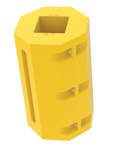 Vestil UV Protected Polyethylene Column Protector - 10 In. Square 7,000 lb - Yellow