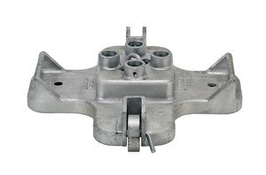 Vestil Cast Iron Pipe Safety Railing Base - 2.13 In. x 28.5 In. x 5.7 In. - Gray