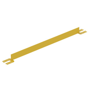 Vestil Steel Toe Board for Pipe Safety Railing - 5 Ft. Length - Yellow