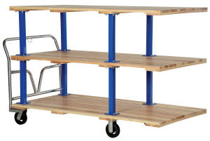 Vestil Hardwood Triple Deck Platform Cart 36 In x - 72 In 1,600 lb - Tan