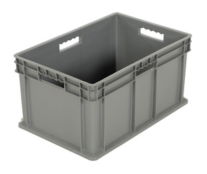 Vestil Plastic Multi-Tier Stack Cart Medium Bin - 125 lb Load - Gray