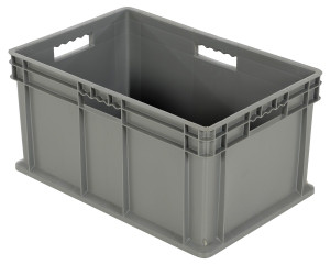Vestil Plastic Multi-Tier Stack Cart Medium Bin - 125 lb Load - Gray