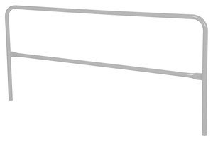 Vestil Steel Safety Railing - 10 Ft. Length - Silver