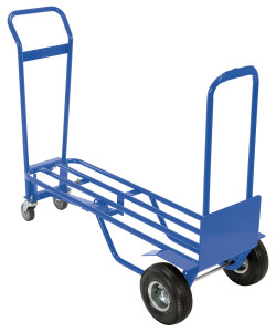 Vestil Steel Four Wheel Hand Truck - 600 lb - Blue
