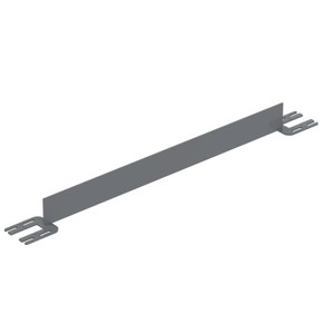 Vestil Steel Toe Board For Pipe Safety Railing - 4 Ft. Length - Gray Semi Gloss