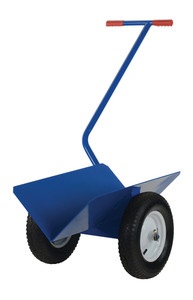 Vestil Steel V-Groove Pipe Mover with Pneumatic Wheels - 600 lb - Blue