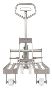 Vestil 304L Stainless Steel Hydraulic Hand Pump Pallet Jack 20 in. X - 45 in. 3,300 lb - Silver