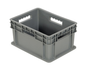 Vestil Plastic Multi-Tier Stack Cart Small Bin - 83 lb Load - Gray