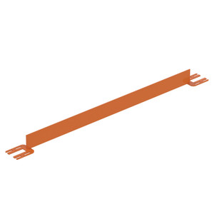 Vestil Steel Toe Board For Pipe Safety Railing - 5 Ft. Length - Orange