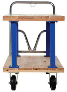 Vestil Hardwood Double Deck Platform Cart 24 In x - 48 In 1,600 lb - Tan