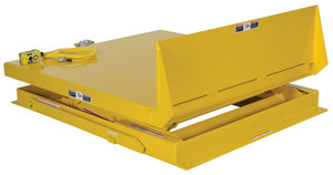 Vestil Steel Ergonomic Lift/Tilt Table - 48 In. x 48 In. 460 Volt 3 Phase 4,000 lb - Yellow