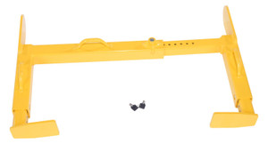 Vestil Steel Trailer Wheel Lock - 24 In. x 35 In. For Use On Dual Tires - Yellow