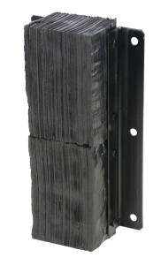 Vestil Rubber Laminated Dock Bumper - 24 In. x 11 In. x 6 In. - Black