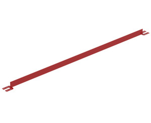 Vestil Steel Toe Board for Pipe Safety Railing - 10 Ft. Length - Red
