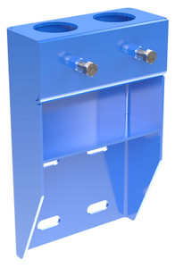 Vestil Steel Wall Mount Bracket For Pipe Safety Railing - Blue