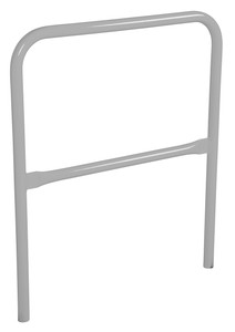 Vestil Steel Safety Railing - 3 Ft. Length - Silver