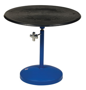 Vestil Steel Turntable - 24 In. Diameter Manual 21-32 In. Height Adjustment 300 lb - Blue
