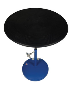 Vestil Steel Turntable - 24 In. Diameter Manual 21-32 In. Height Adjustment 300 lb - Blue