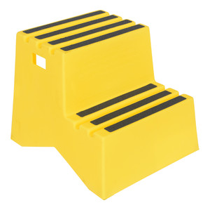 Vestil Polyethylene - 2-Step Step Stool 500 lb - Yellow