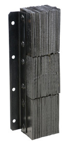 Vestil Rubber Laminated Dock Bumper - 30 In. x 11 In. x 6 In. - Black