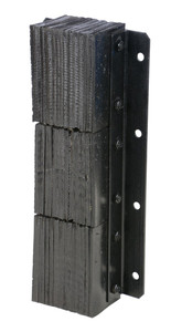 Vestil Rubber Laminated Dock Bumper - 30 In. x 11 In. x 6 In. - Black