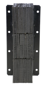 Vestil Rubber Laminated Dock Bumper - 30 In. x 11 In. x 6 In. - Black
