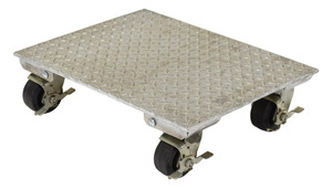 Vestil Aluminum Plate Dolly - 18 In. x 24 In. Swivel 1,200 lb - Silver
