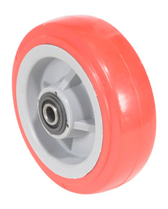 Vestil Polypropylene Wheel - 6 In. Diameter x 2 In. Width - Red/White